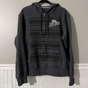 Bemidji State BSU Beavers Zip Up Hooded Sweatshirt size Large